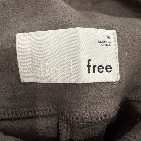 Aritzia Wilfred Free Vegan Suede Brown Full Length Leggings size Medium - Picture 5 of 7